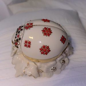 Lenox china porcelain jewelry box lady bush style